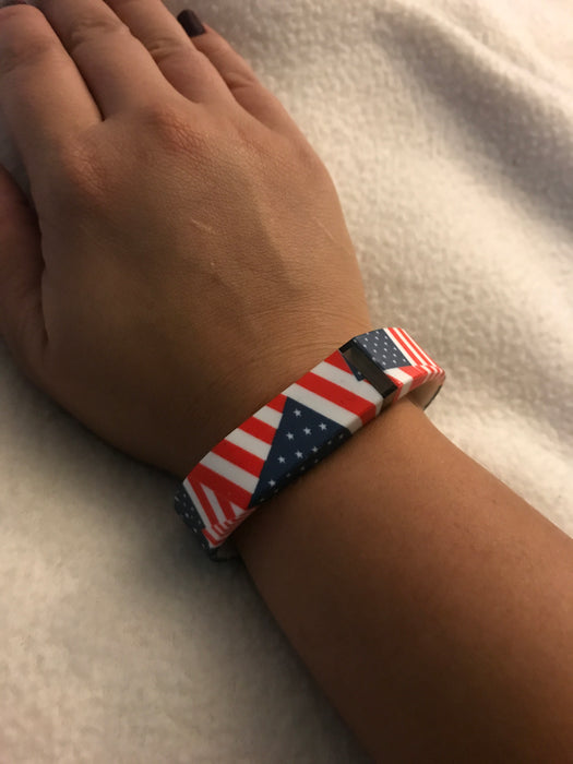 U.S Flag Print Fitbit Flex Wristband Accessory
