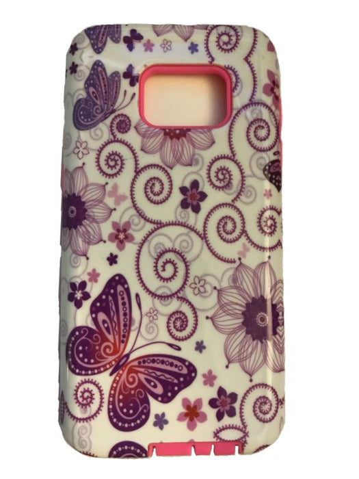 Galaxy S7 Pink Butterfly Durable Case