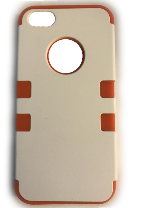 White / Orange Hardshell iPhone 5/5s Case