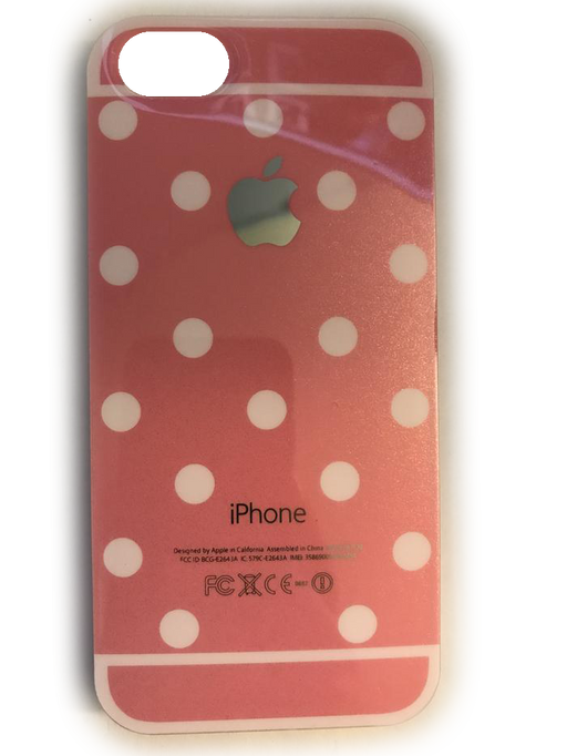 Pink iPhone 5 Case White Polka Dots