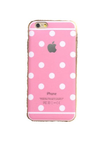 iPhone 5 Pink Case With White Polka Dots